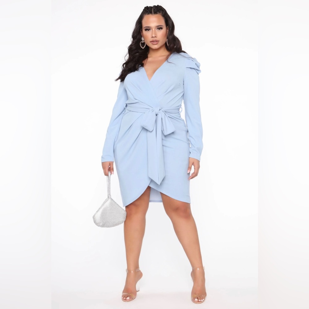 Fashion Nova Demure Vix Wrap Dress
